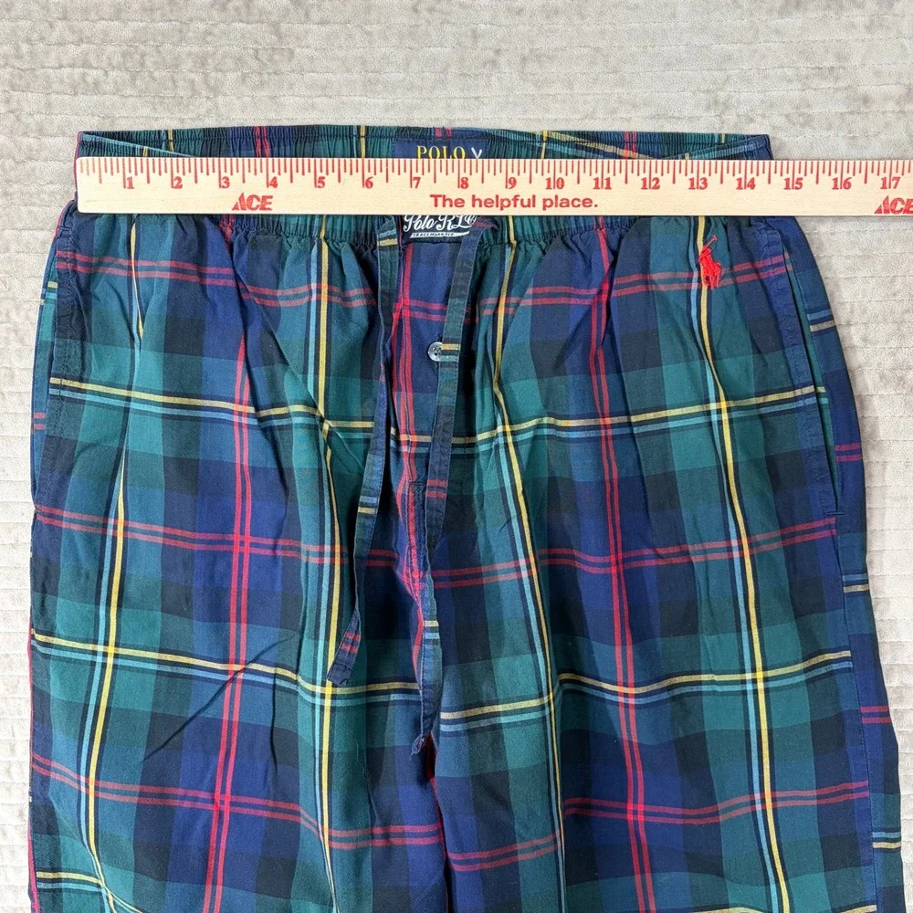 Polo Ralph Lauren Mens Plaid Pajama Pants Green Blue‎ Red Cotton Sleep XL P501RL